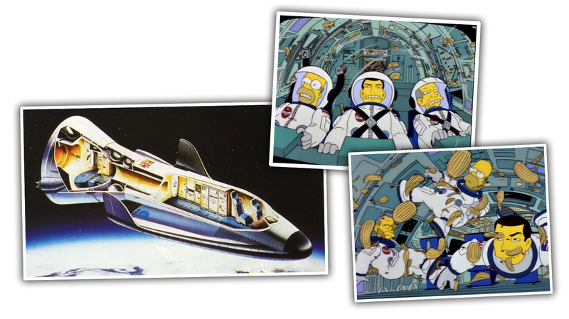 Illustration for article titled The Mystery Of The Space Shuttle In That Simpsons Episode Where Homer Went To Space